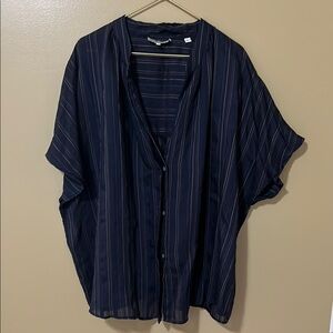Vince Striped Buttoned Blouse